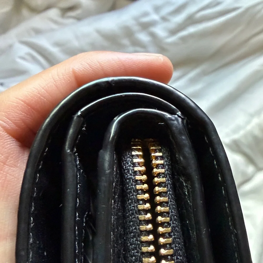Coach Snap Black Leather Wallet - Picture 9 of 10